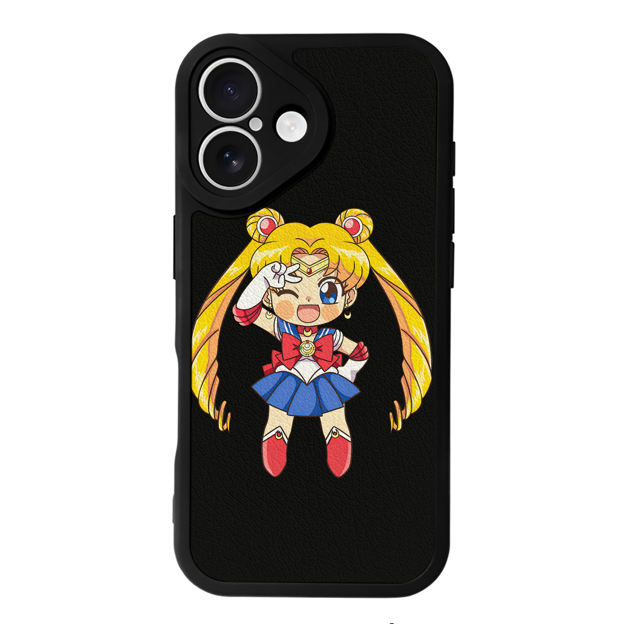 （画像用） 美少女戦士セーラームーン 月野 うさぎ つきの うさぎ Sailor Moon Tsukino Usagi 【iPhone 16シリーズ対応】シリコンスマホケース（レザー調） 材質：シリコン